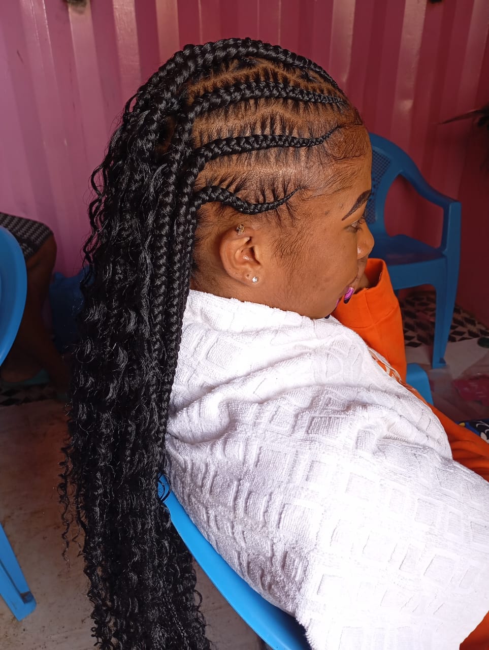 Hair stitching service at Blessed Rayna Salon
